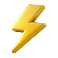 unparalleled minimalist Flat color lightning bolt with sharp zigzags. Yellow, with Scalable Design. 8K png