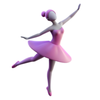 peaceful fascinating Silhouette of a dancing ballerina. Scalable, crisp edges, flat color with Scalable Design. sharp png