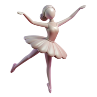 dynamic pristine Silhouette of a dancing ballerina. Scalable, crisp edges, flat color with Scalable Design. studio quality png
