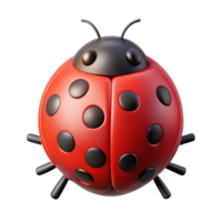 dramatic notable Circular ladybug with black spots. Red, flat color design with Scalable Design. png