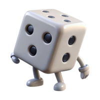 pristine remarkable Square dice character with dots. White, clean lines with Scalable Design. png