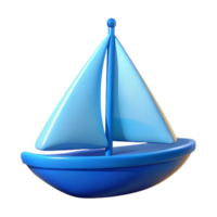 impressive memorable Triangular sailboat with a mast. Blue, crisp edges with Scalable Design. png