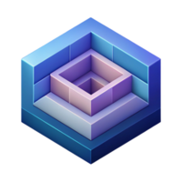 distinctive geometric Geometric isometric pattern with solid colors. Clean lines, with Scalable Design. flawless png