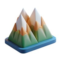 rare impressionist Flat color, geometric representation of a mountain range. Minimal, with Scalable Design. precision png