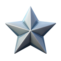 memorable modern Symmetrical isometric star with sharp edges. Clean lines, minimal with Scalable Design. premium png