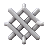 pristine modern Symmetrical design with intersecting lines. Minimal, with Scalable Design. 4K png