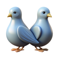signature elegant Symmetrical silhouette of two facing birds. Crisp edges, flat color, single-weight stroke with Scalable Design. 4K png