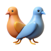 nostalgic breathtaking Symmetrical silhouette of two facing birds. Crisp edges, flat color, single-weight stroke with Scalable Design. exclusive png