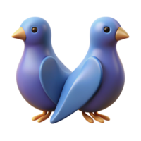 tranquil radiant Symmetrical silhouette of two facing birds. Crisp edges, flat color, single-weight stroke with Scalable Design. crisp png