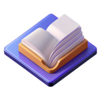 inspired futuristic Flat color, geometric representation of a book. Crisp edges, with Scalable Design. gallery standard png