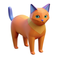 wonderful exceptional Flat color, geometric representation of a cat. Crisp edges, with Scalable Design. png