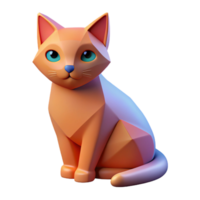 stunning traditional Flat color, geometric representation of a cat. Crisp edges, with Scalable Design. high quality png