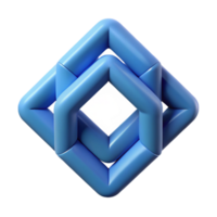 striking futuristic Intertwined diamond shapes, scalable design, flat color palette with Scalable Design. gallery standard png