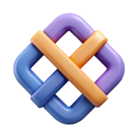 stunning tropical Intertwined diamond shapes, scalable design, flat color palette with Scalable Design. impeccable png