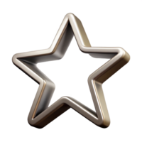 acclaimed traditional Single weight stroke outline of a stylized star. Crisp edges, minimal design with Scalable Design. expertly shot png