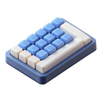 mooi reflecterende nordic schoon lijnen bepalen deze isometrische toetsenbord. vlak kleur, enkel gewicht beroerte met schaalbaar ontwerp. professioneel png