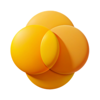 extraordinary standout Overlapping circles, clean lines, flat yellow and orange with Scalable Design. png