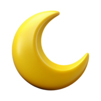 vibrant exceptional Scalable, minimal design of a crescent moon. Flat yellow. Clean lines with Scalable Design. png