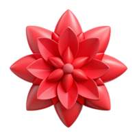 passionate captivating Symmetrical flower with sharp edges. Flat red. Minimal design with Scalable Design. luxury png