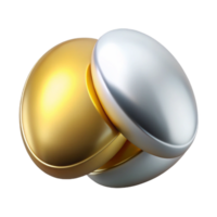 elegant memorable Overlapping elliptical shapes, clean lines, flat gold and silver with Scalable Design. png