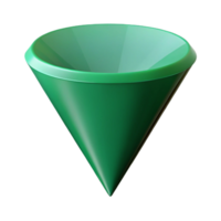 spectacular calm geometric Scalable geometric cone, crisp edges, flat emerald green with Scalable Design. exclusive png