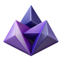serene baroque Overlapping triangular prisms, clean lines, flat violet and indigo with Scalable Design. museum quality png