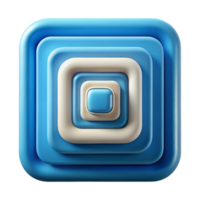 melancholic extraordinary A series of concentric squares, minimal design, crisp edges with Scalable Design. precision png