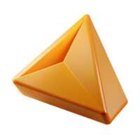 wonderful industrial Geometric triangle with sharp edges. Flat orange. Minimal design with Scalable Design. flawless png
