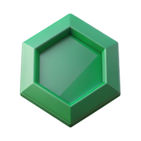 dinâmico encantador geométrico hexágono com afiado arestas. plano verde. mínimo Projeto com escalável Projeto. profissional png