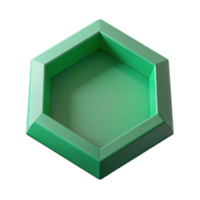 requintado extraordinário geométrico hexágono com afiado arestas. plano verde. mínimo Projeto com escalável Projeto. png