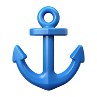 immaculate ethereal minimalist Crisp edges define a simple anchor. Flat blue. Single-weight stroke with Scalable Design. gallery standard png