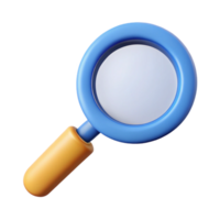 rare organic Scalable monoline magnifying glass. Clean lines, minimal, flat color with Scalable Design. gallery standard png