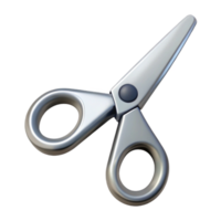 reflective splendid Symmetrical scissors with sharp edges. Flat silver. Single-weight stroke with Scalable Design. top-tier png