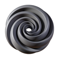 pristine unparalleled Geometric spiral with clean lines. Flat black. with Scalable Design. png