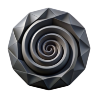 impressive peaceful impressionist Geometric spiral with clean lines. Flat black. with Scalable Design. sharp png