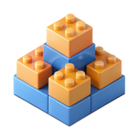 picturesque celebrated Isometric set of building blocks. Crisp edges, flat color, with Scalable Design. png