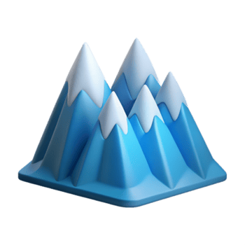 fascinerande bohemisk platt Färg berg räckvidd med knaprig kanter. minimal och med skalbar design. äkta png