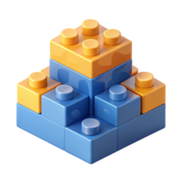 dazzling elegant Isometric set of building blocks. Crisp edges, flat color, with Scalable Design. original png