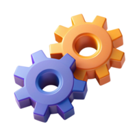 unparalleled rustic Isometric set of gears. Geometric, symmetrical, flat color with Scalable Design. 8K png