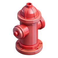 nostalgic exquisite Isometric fire hydrant. Crisp edges, flat color with Scalable Design. studio quality png