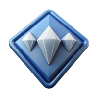 exemplary retro Diamond-shaped badge with four smaller diamonds inside. Geometric, clean lines, with Scalable Design. fine detail png