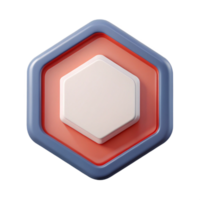 remarkable creative Hexagonal badge with a bold outline. Single-weight stroke, flat color, minimal with Scalable Design. expertly shot png