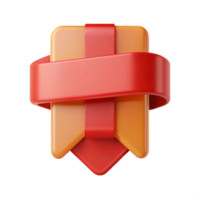 dynamic vibrant Ribbon banner badge with text placeholder. Clean lines, flat color, crisp edges with Scalable Design. flawless png