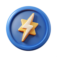 distinguished organic Circular badge with a lightning bolt. Minimal, scalable, single-weight stroke with Scalable Design. sharp png