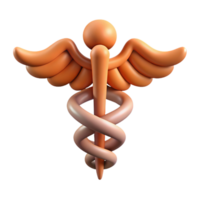 calm captivating Scalable caduceus symbol with sharp edges and a flat color design with Scalable Design. detailed png
