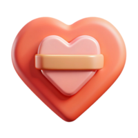 remarkable geometric Heart-shaped badge with a single horizontal line. Geometric, clean lines, with Scalable Design. 4K png