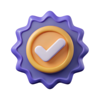 joyful stunning Circular badge with a checkmark. Single-weight stroke, flat color, minimal with Scalable Design. authentic png