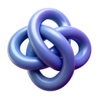 gorgeous energetic victorian Geometric trefoil knot with crisp edges and a single-weight stroke with Scalable Design. premium png
