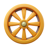 glorious energetic impressionist A stylized, flat color dharma wheel symbol with clean lines with Scalable Design. top-tier png