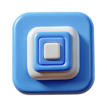 calma inmaculado cuadrado Insignia con dos concéntrico cuadrícula. mínimo, escalable, peso único carrera con escalable diseño. estudio calidad png